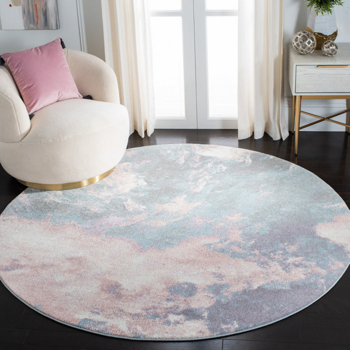 Williston Bellflower Abstract Pink/Blue Area Rug & Reviews Wayfair